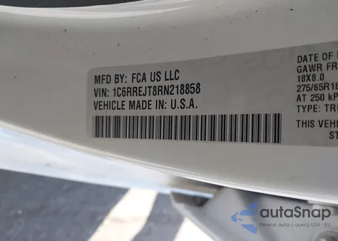 2024 Ram 1500 Laramie 4X2 5'7 Box из США, поврежденный, VIN 1C6RREJT8RN218858